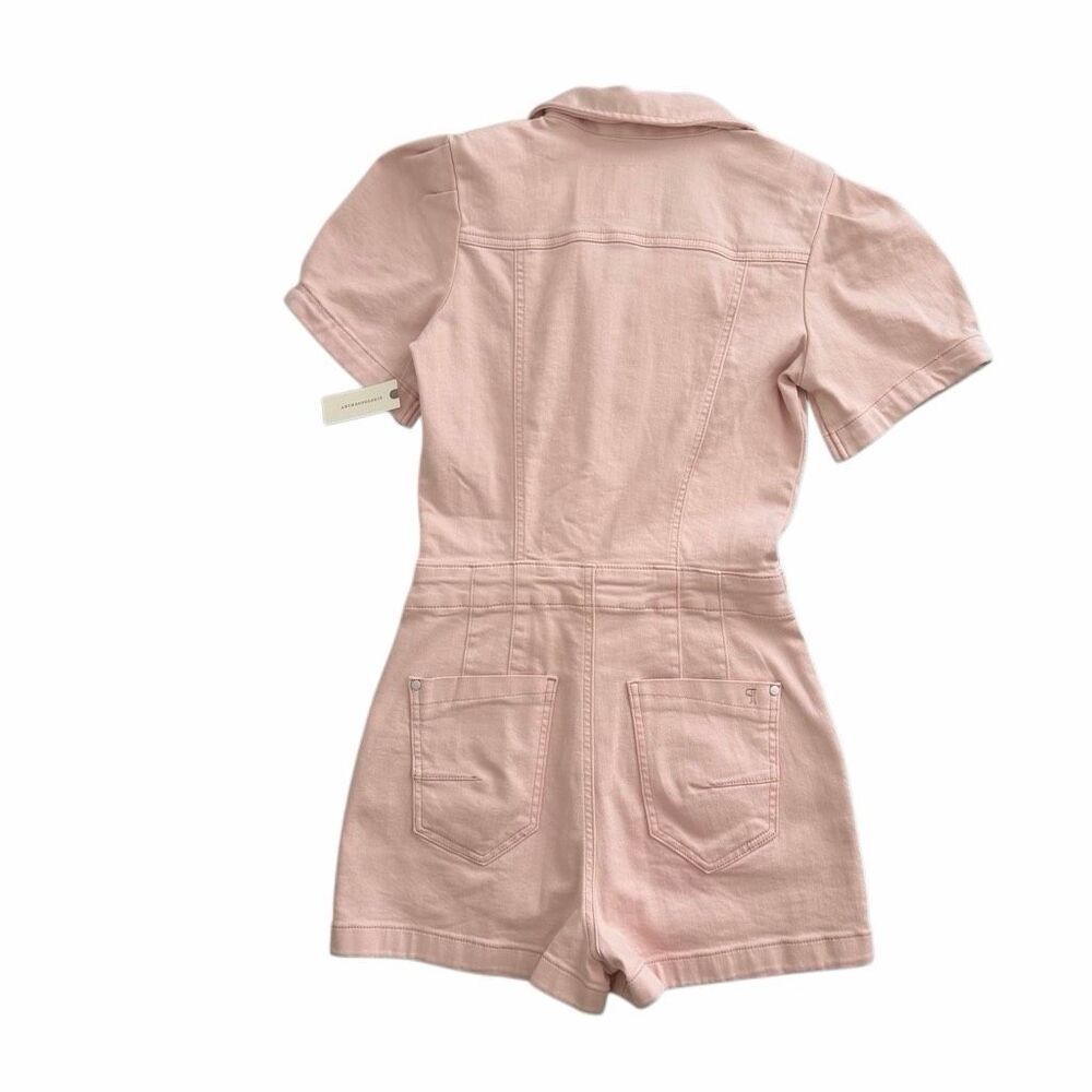 Anthropologie Pilcro The Kit Utility Romper, Pink, Size 4 NWT - Picture 13 of 14